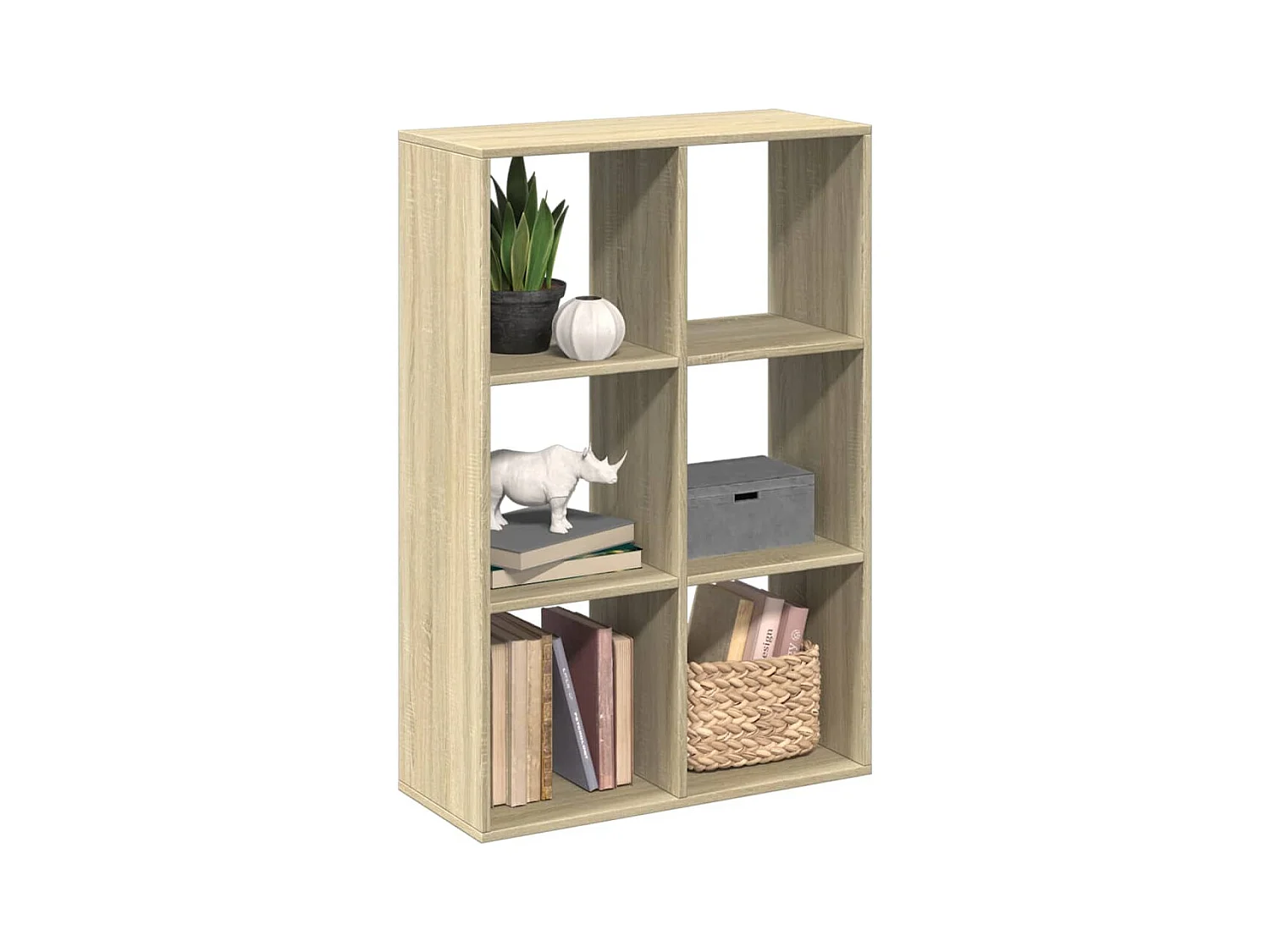 Raumteilerregal aus Sonoma-Eiche 69,5x29x103,5 cm