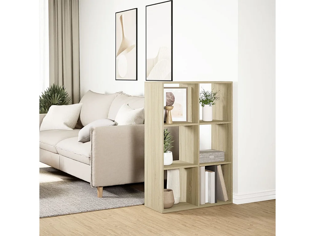 Raumteilerregal aus Sonoma-Eiche 69,5x29x103,5 cm