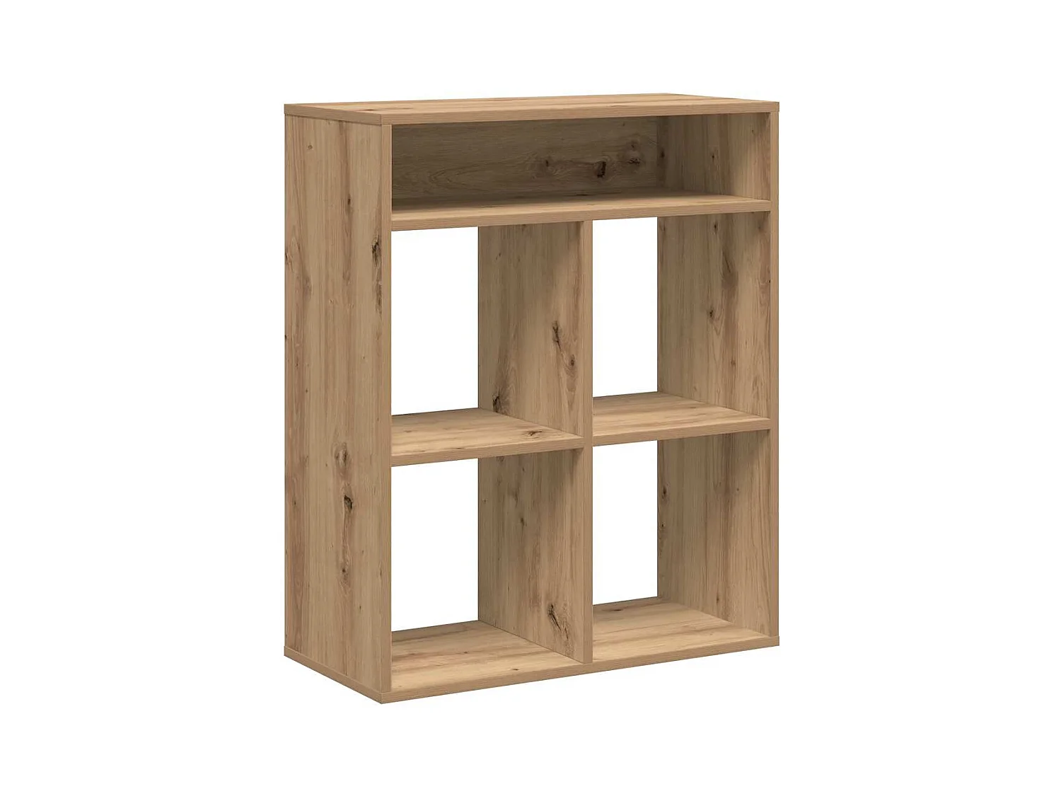 Bibliothèque chêne artisanal 66x31x80 cm bois d'ingénierie