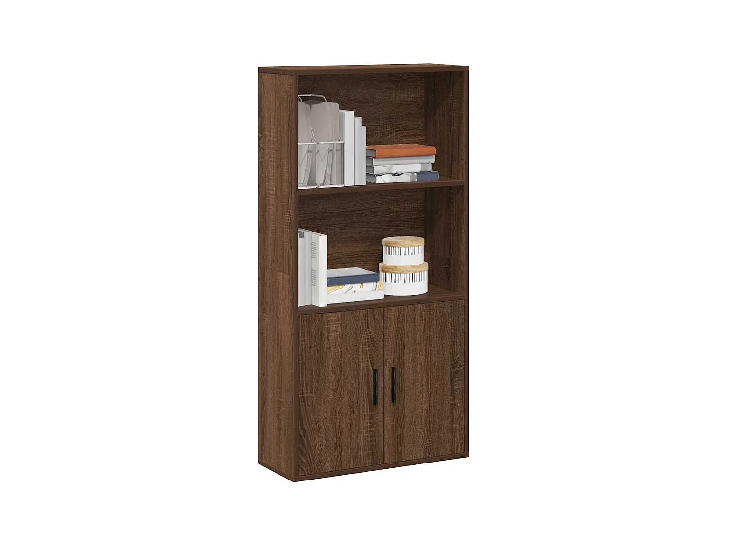 Bibliothèque chêne marron 60x24x120 cm bois d'ingénierie