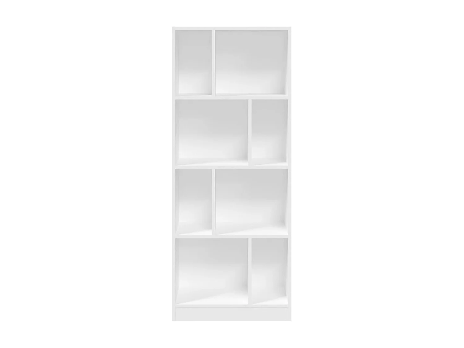 Weißes Bücherregal 57x28,5x141 cm Holzwerkstoff