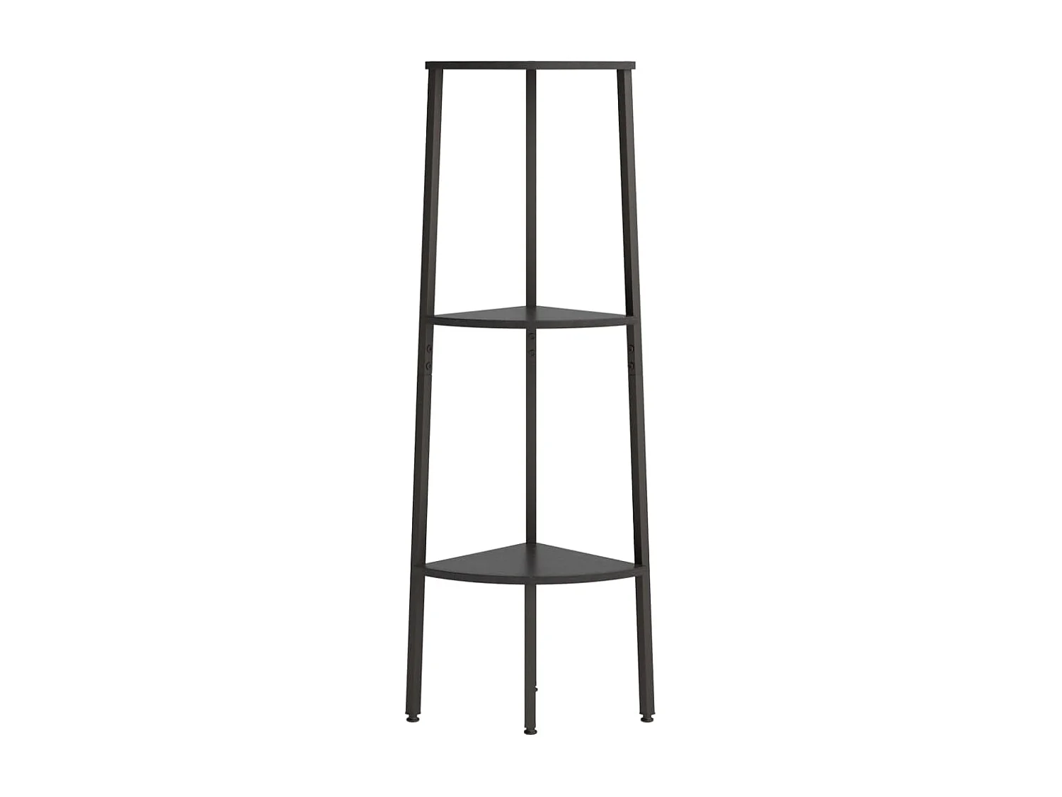 Étagère d'angle 3 niveaux Noir 45,5x31,5x120 cm