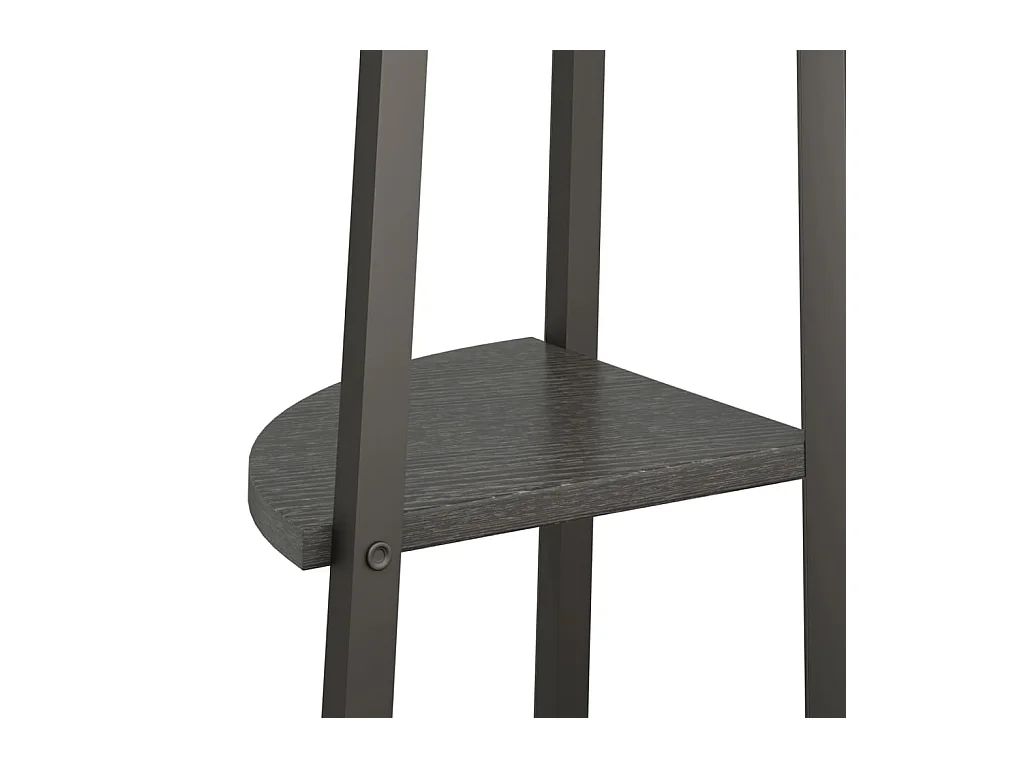 Étagère d'angle 3 niveaux Noir 45,5x31,5x120 cm