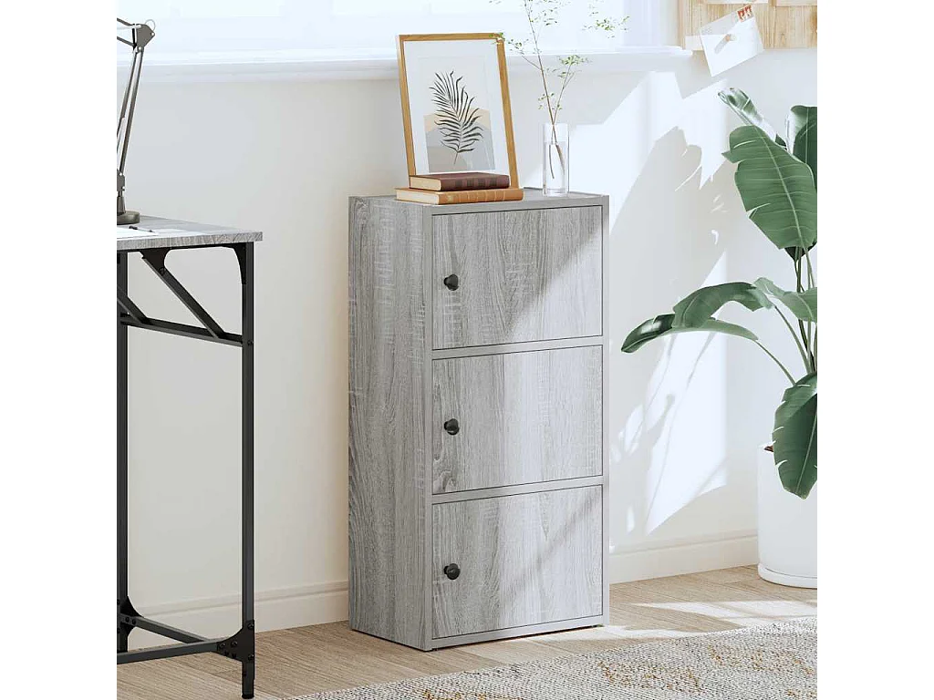 Bibliothèque sonoma gris 40x24x77 cm bois d'ingénierie