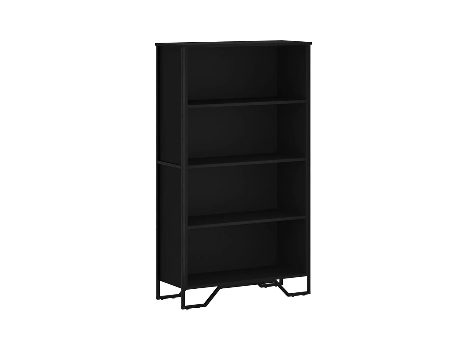 Libreria nera 80x31x137,5 cm in legno ingegnerizzato