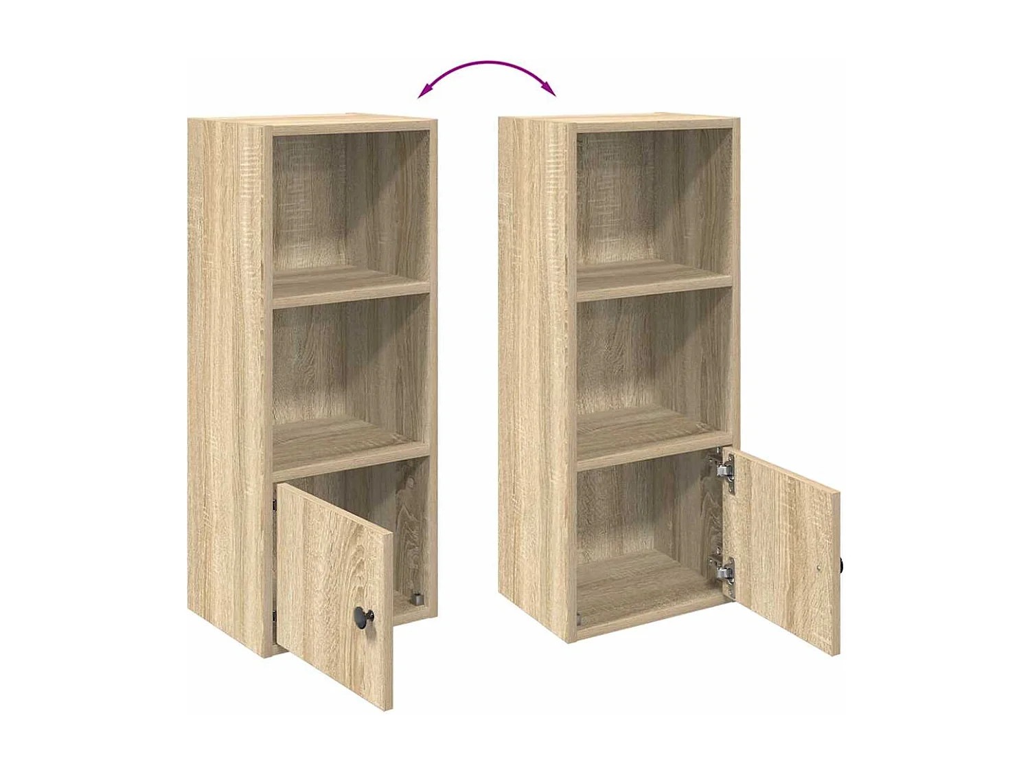 Bibliothèque chêne sonoma 31x24x77 cm bois d'ingénierie