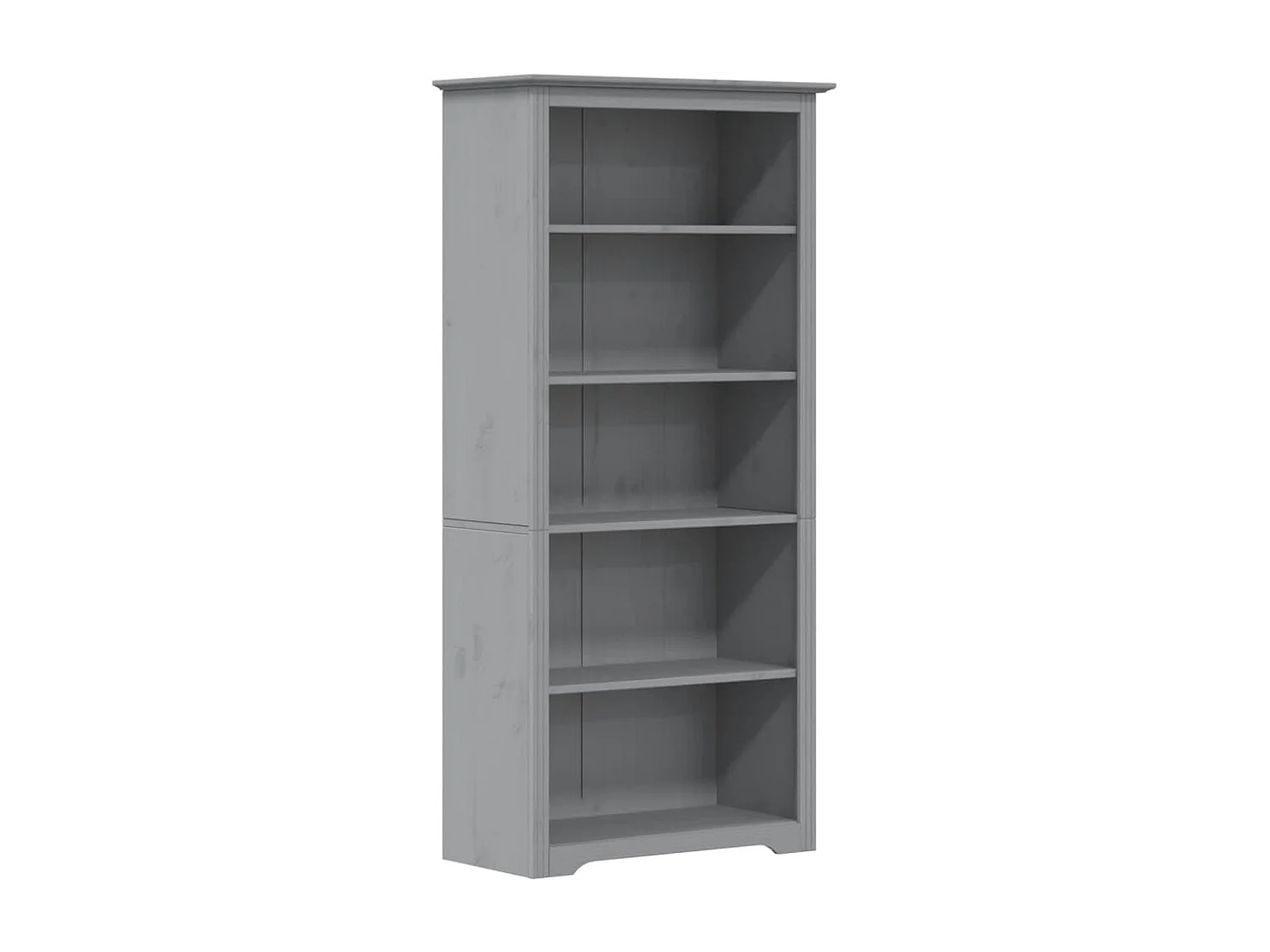 Bibliothèque BODO gris 82x40x173 cm bois pin massif 5 niveaux