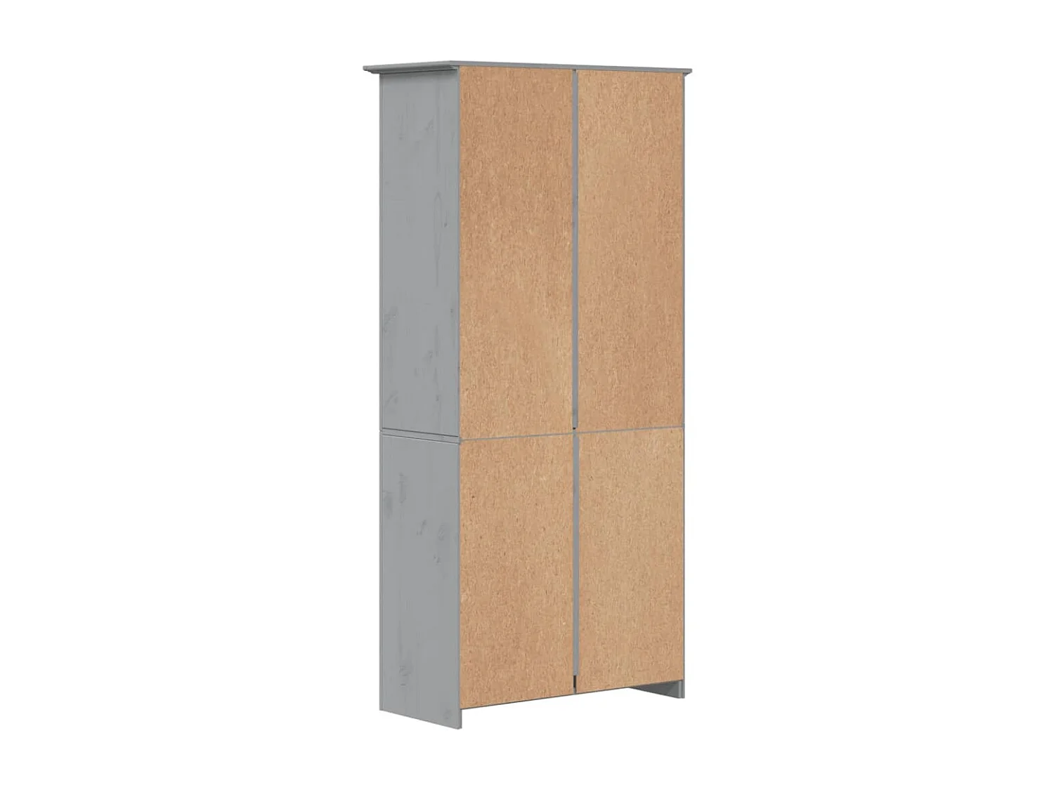 Bibliothèque BODO gris 82x40x173 cm bois pin massif 5 niveaux