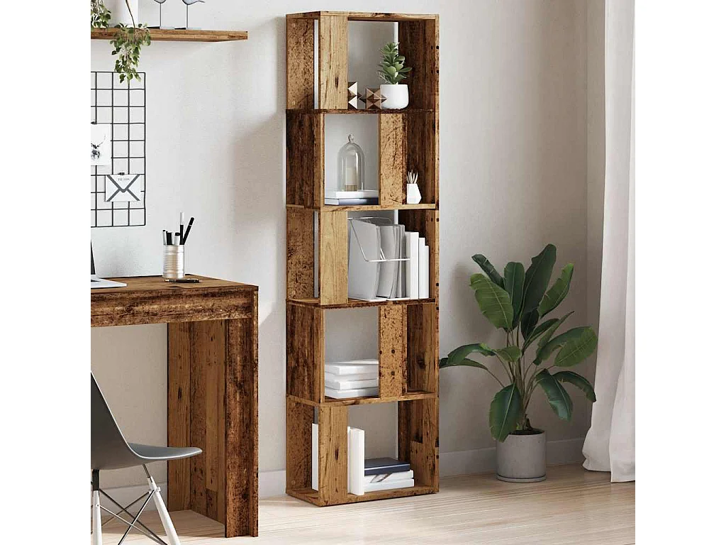 Bibliothèque vieux bois 45x24x159 cm bois d'ingénierie