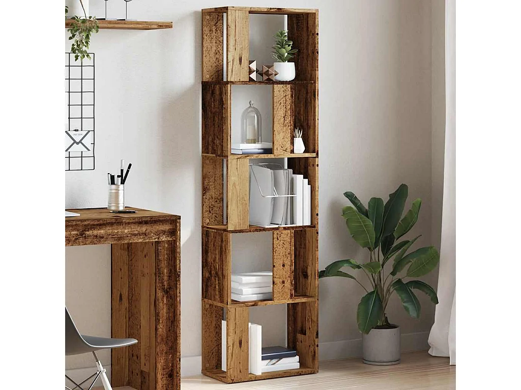 Libreria in legno antico 45x24x159 cm in legno ingegnerizzato