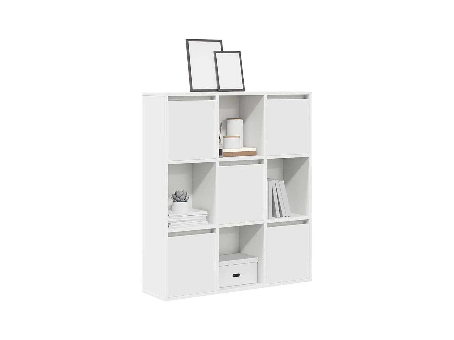 Libreria bianca 89x24x101,5 cm in legno ingegnerizzato
