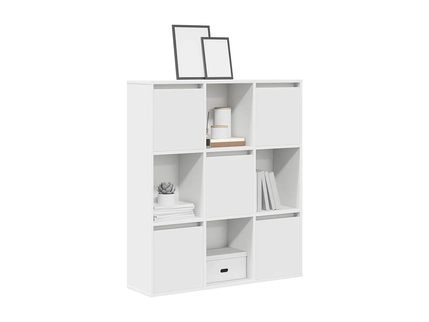 Bibliothèque blanc 89x24x101,5 cm bois d'ingénierie