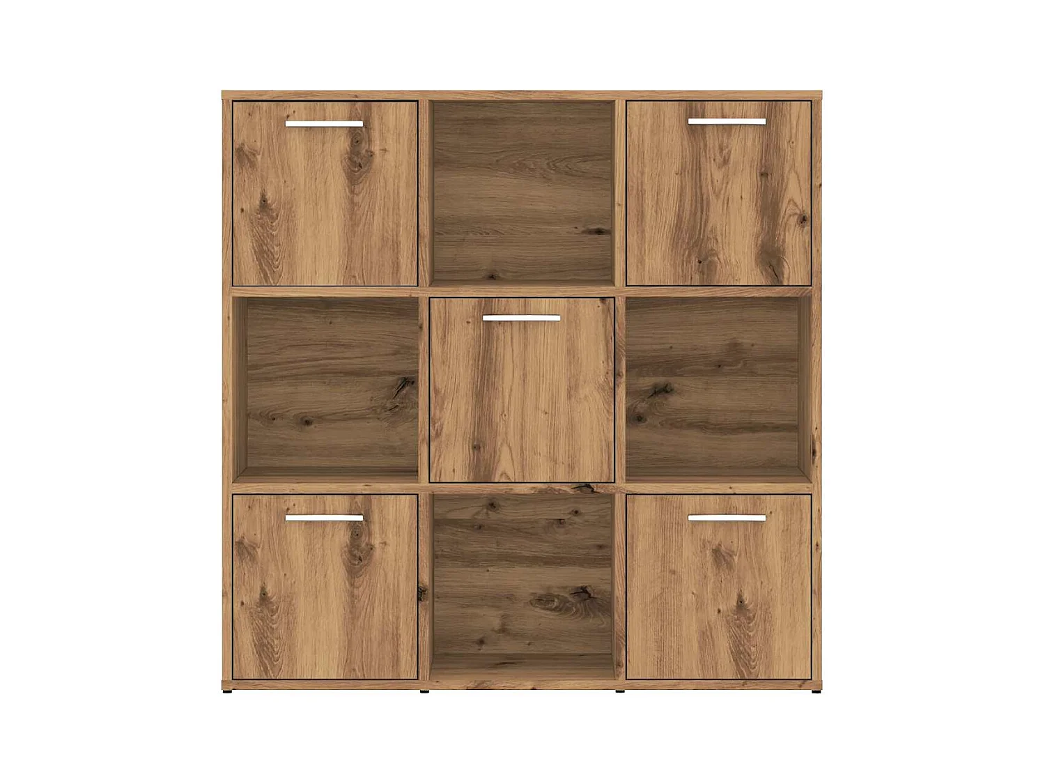 Bibliothèque chêne artisanal 90x28x90 cm bois d'ingénierie