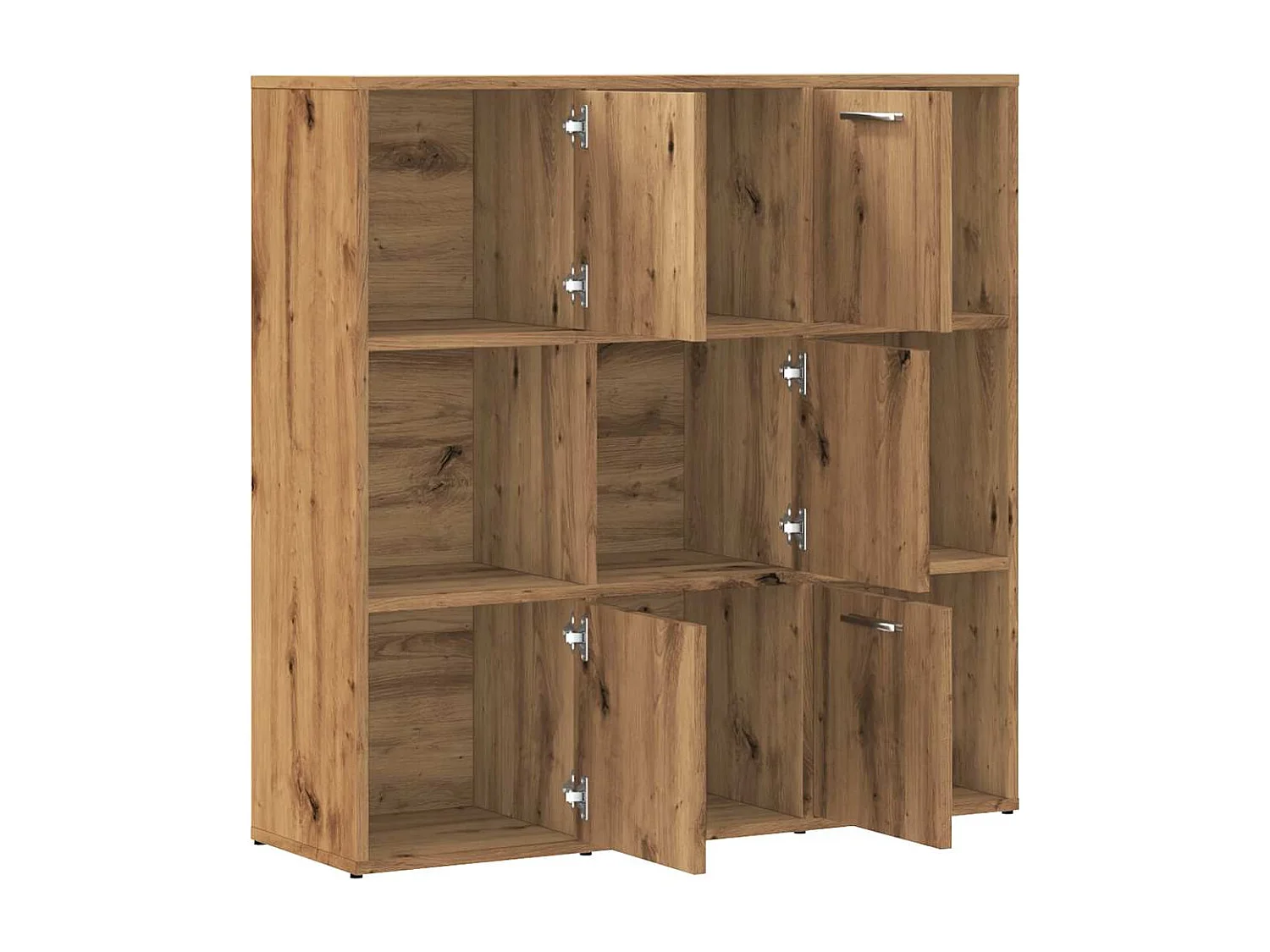 Libreria artigianale in rovere 90x28x90 cm in legno ingegnerizzato