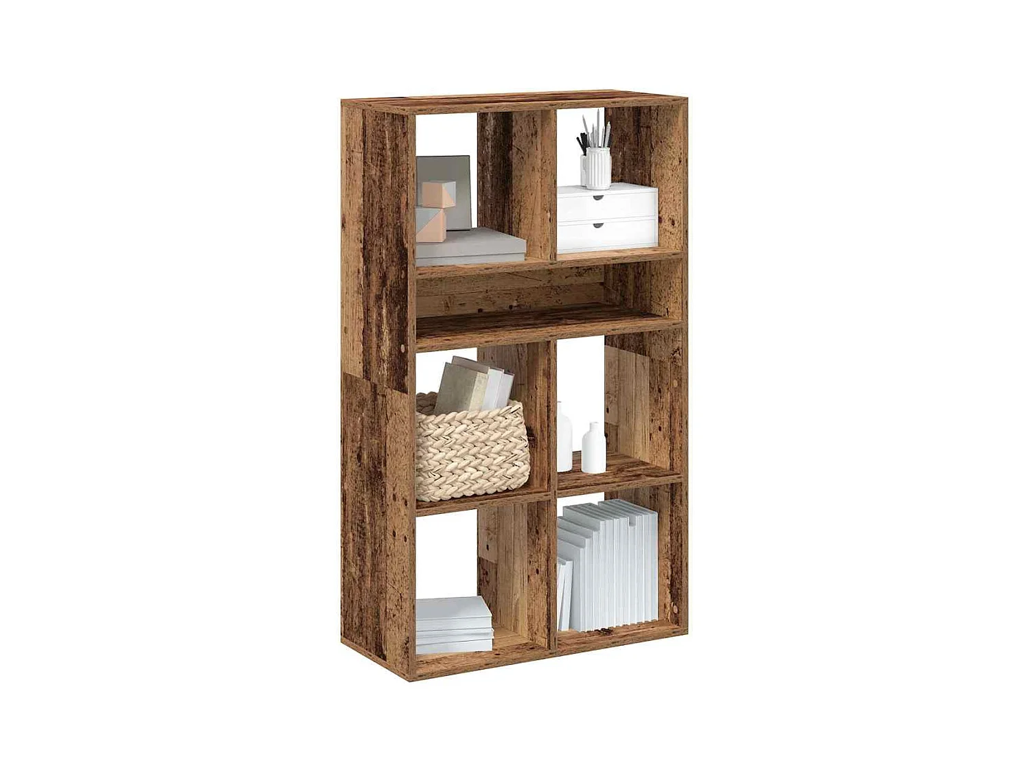 Bibliothèque vieux bois 66x31x112 cm bois d'ingénierie