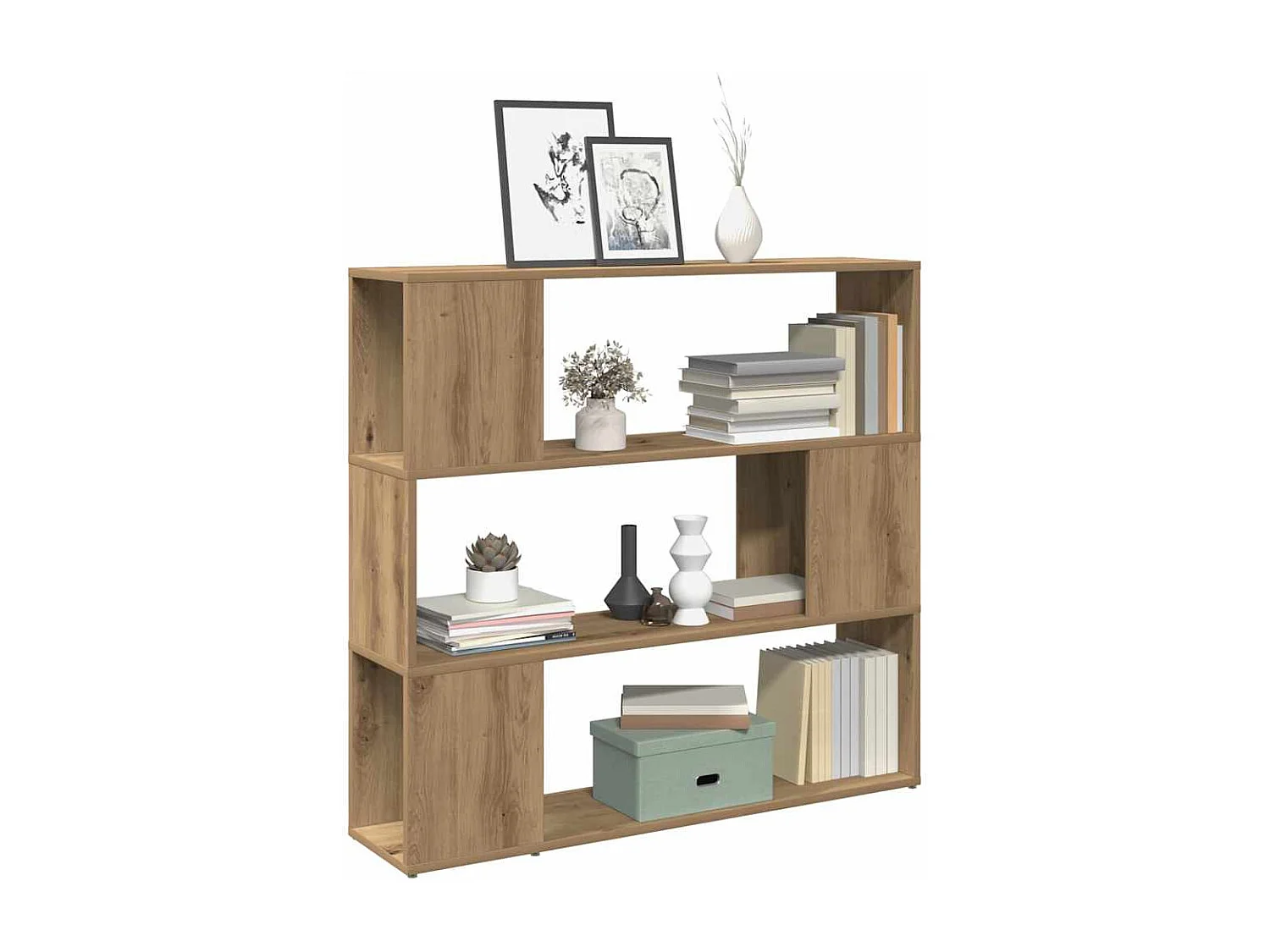 Bibliothèque/Séparateur de pièce chêne artisanal 100x24x94 cm