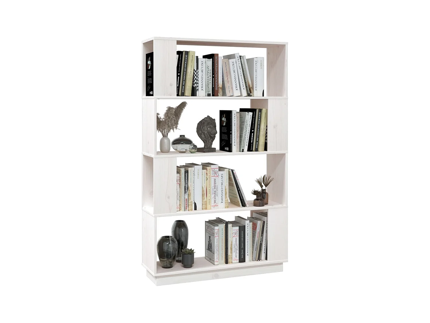 Bibliothèque/Séparateur de pièce Blanc 80x25x132 cm Pin massif