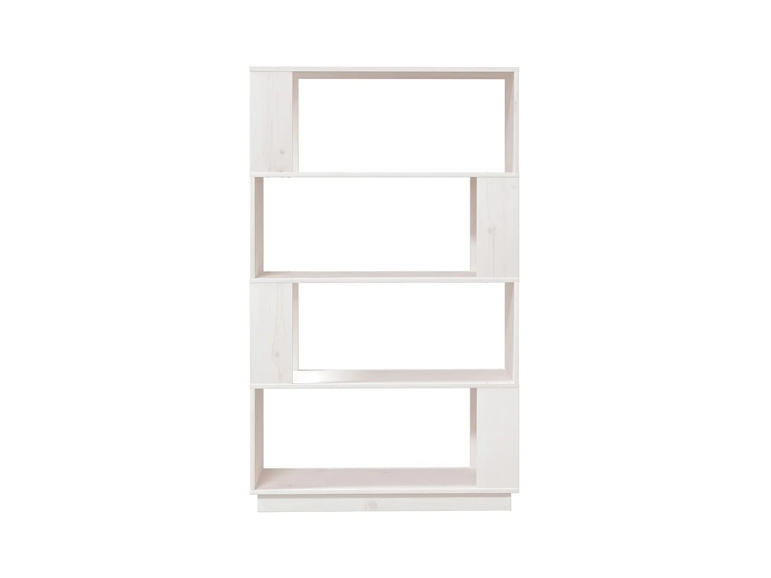 Bibliothèque/Séparateur de pièce Blanc 80x25x132 cm Pin massif