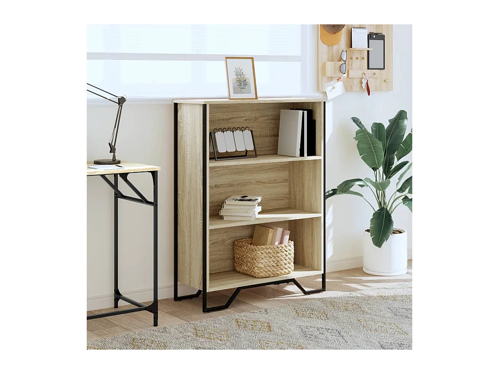 Sonoma eiken boekenkast 80x31x106 cm bewerkt hout