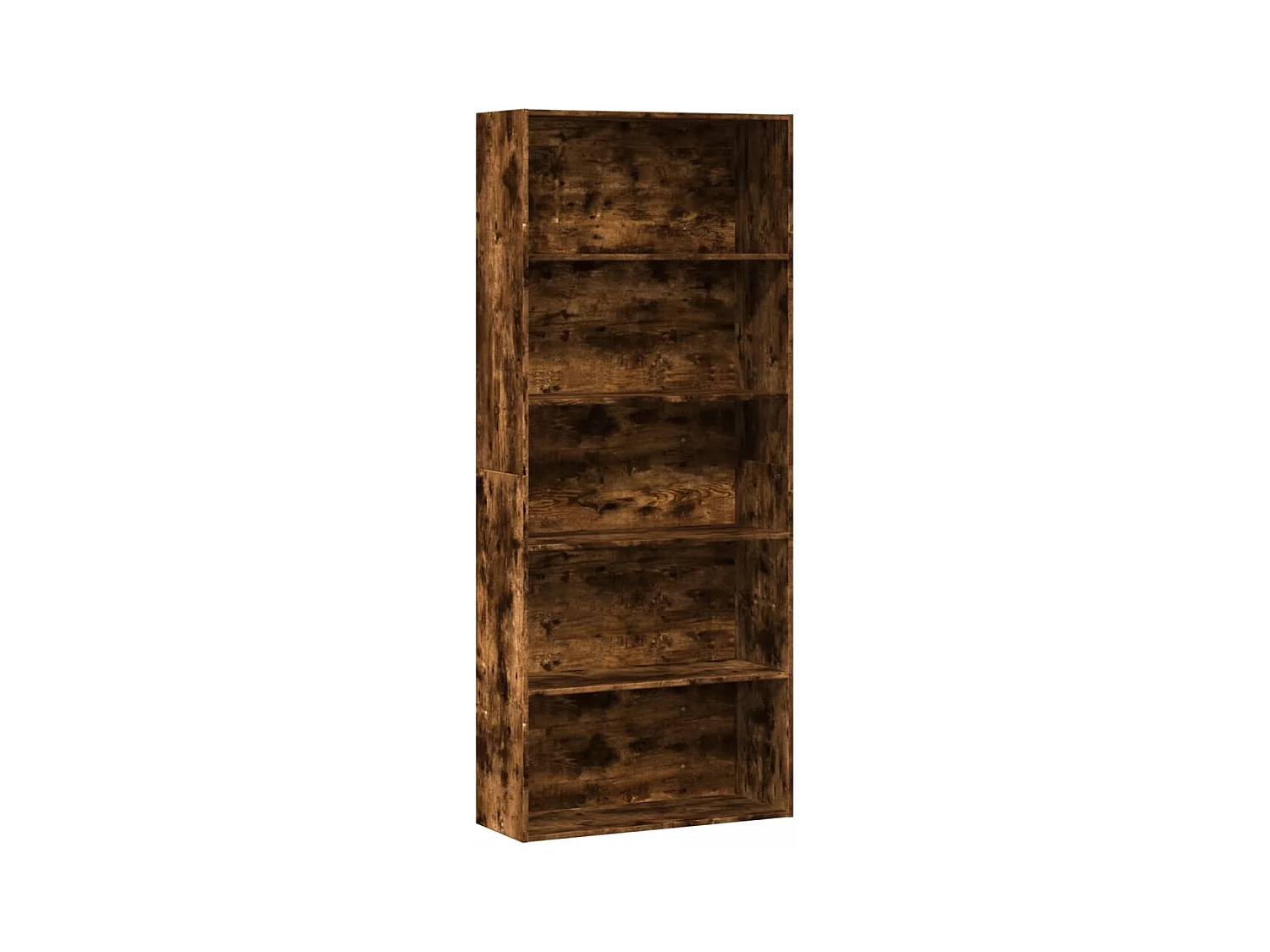 Bücherregal aus geräucherter Eiche 80x30x189 cm Holzwerkstoff