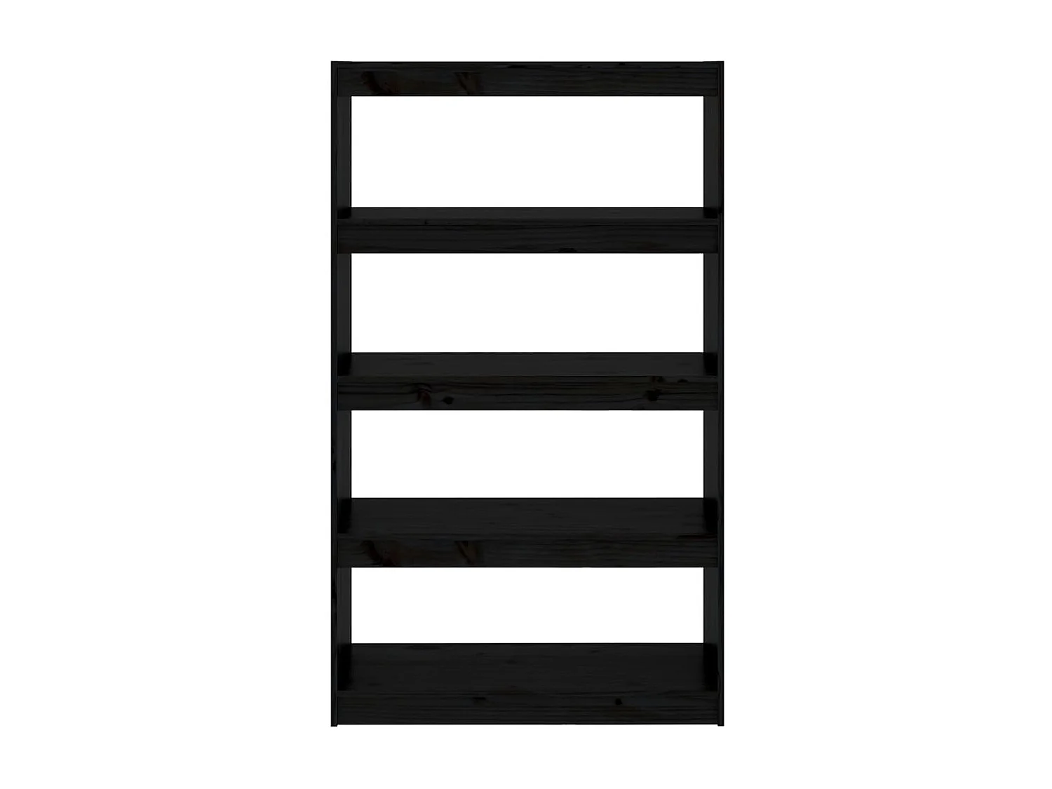 Bibliothèque/Séparateur de pièce Noir 80x30x135,5 cm Pin massif
