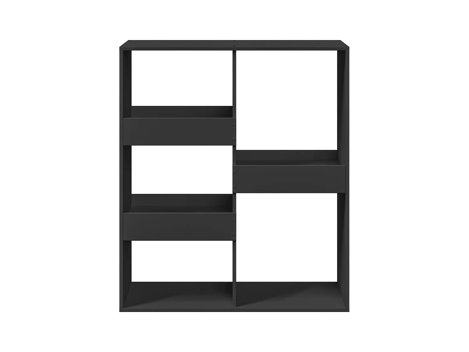 Parete divisoria nera 100x33x115 cm in legno ingegnerizzato