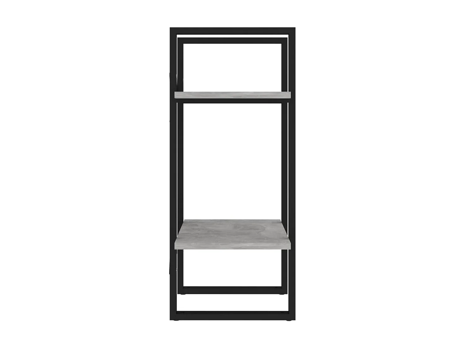 Libreria a 2 ripiani, grigio cemento, 40x30x70 cm, legno ingegnerizzato