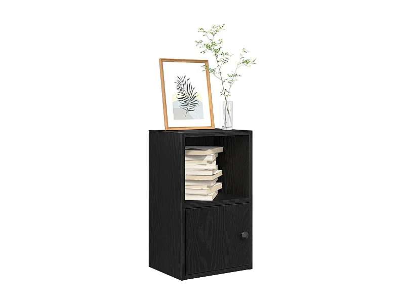 Bibliothèque chêne noir 31x24x52 cm bois d'ingénierie