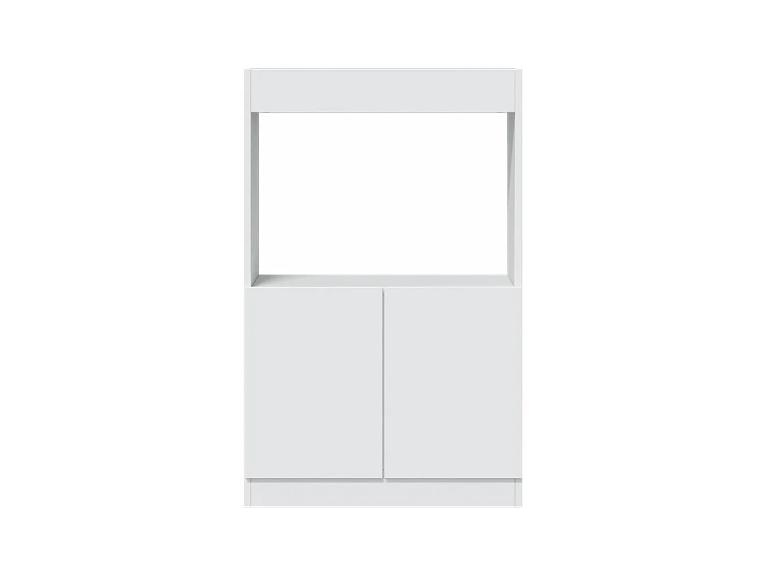 Credenza alta bianca 63x33x100 cm in legno ingegnerizzato