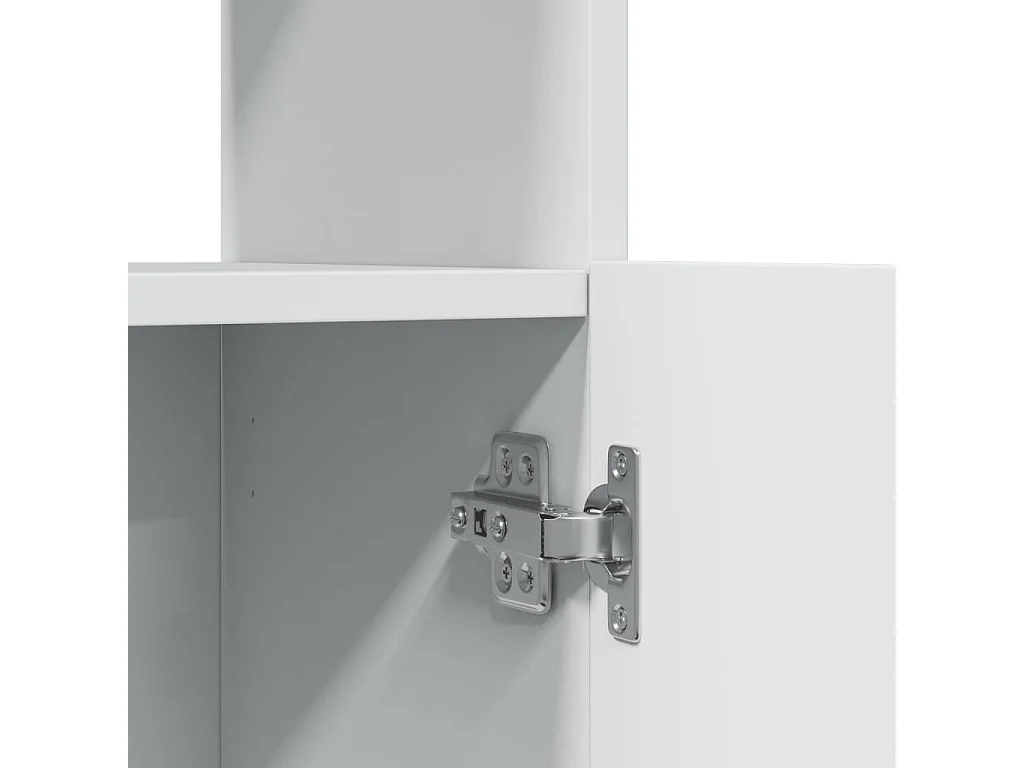 Credenza alta bianca 63x33x100 cm in legno ingegnerizzato