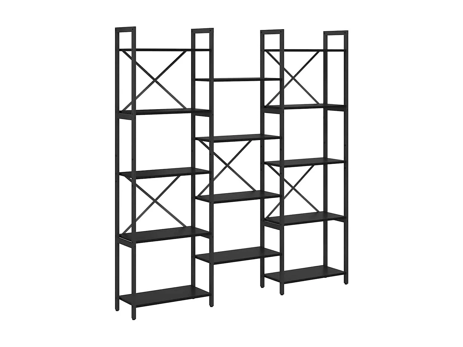 Étagère Chêne noir 156 x 25 x 167.5 cm Bois d'ingénierie