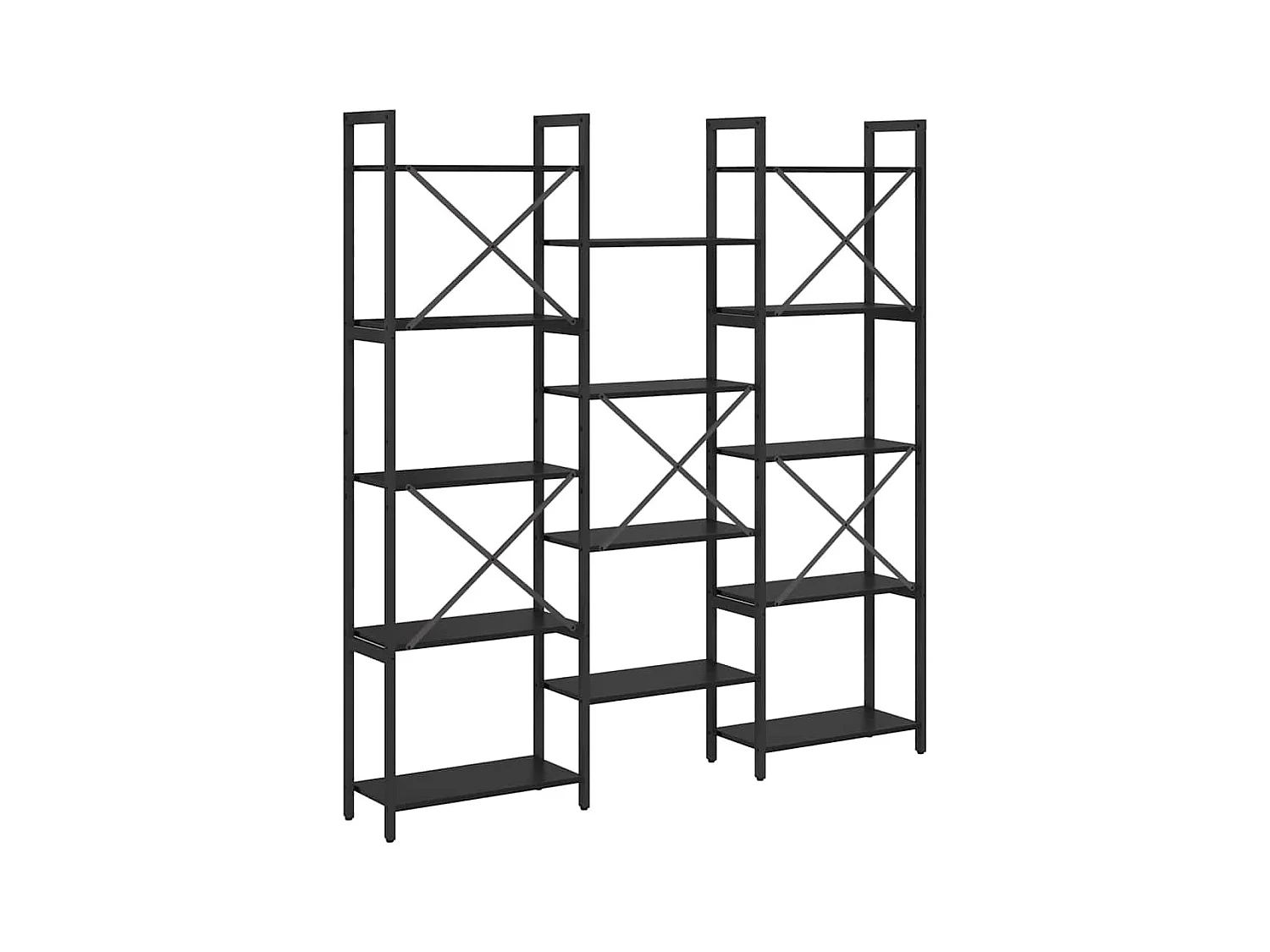 Étagère Chêne noir 156 x 25 x 167.5 cm Bois d'ingénierie