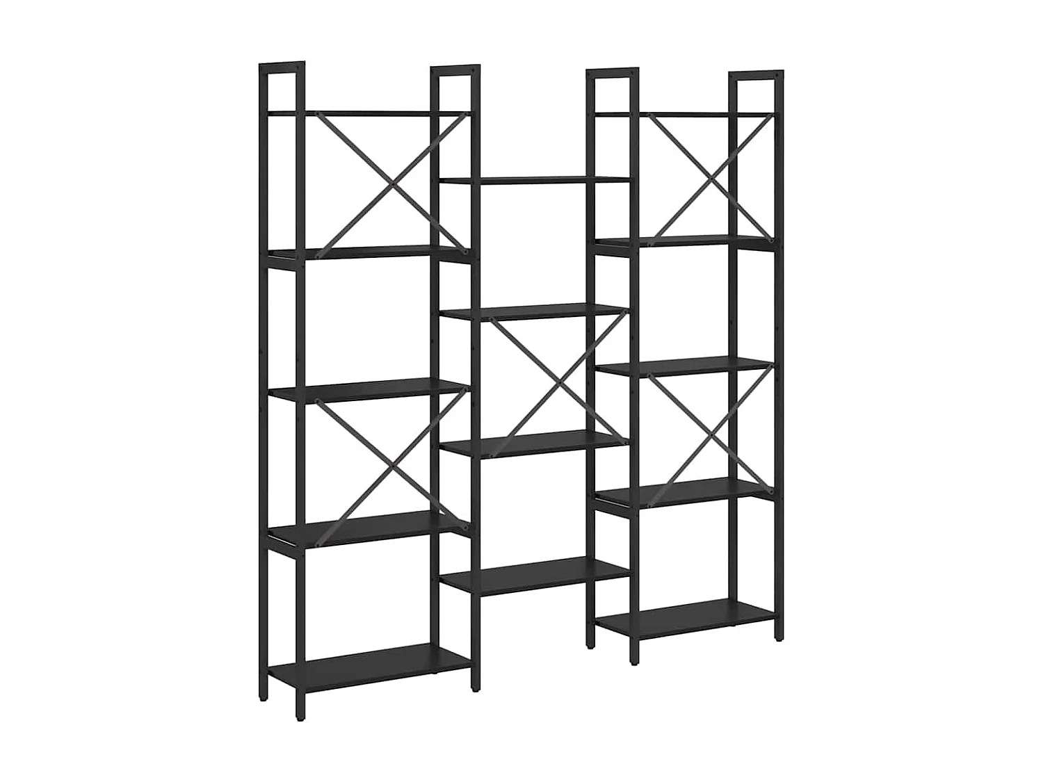 Étagère Chêne noir 156 x 25 x 167.5 cm Bois d'ingénierie