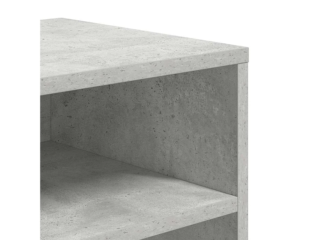 Bibliothèque gris béton 66x31x80 cm bois d’ingénierie