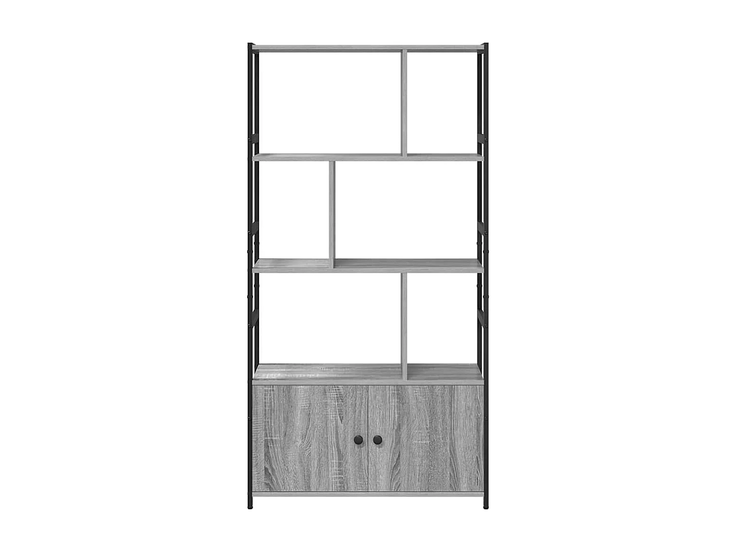 Étagère Sonoma gris 80 x 30 x 155.5 cm Bois d'ingénierie