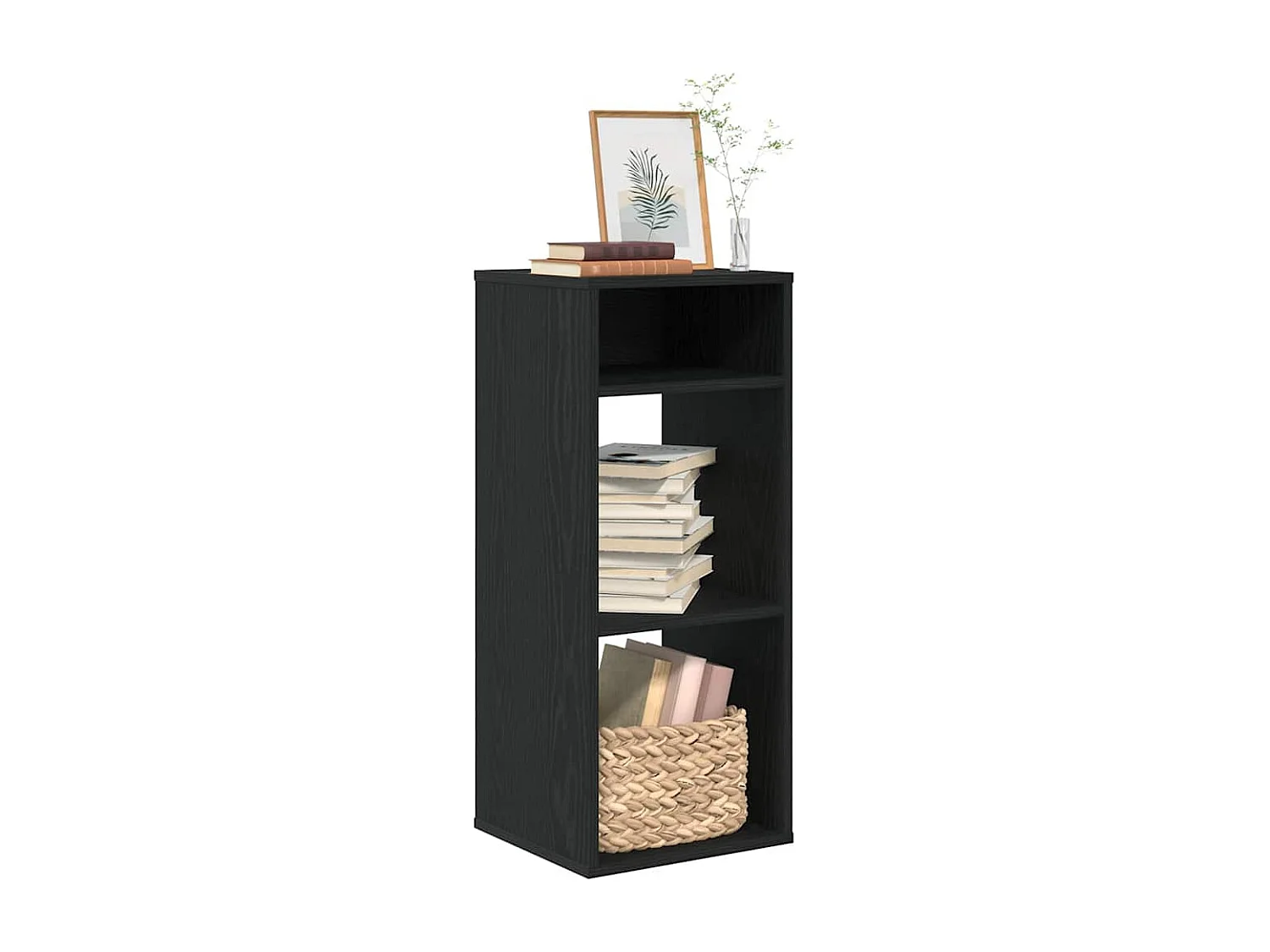 Libreria nera 34x31x80 cm in legno ingegnerizzato