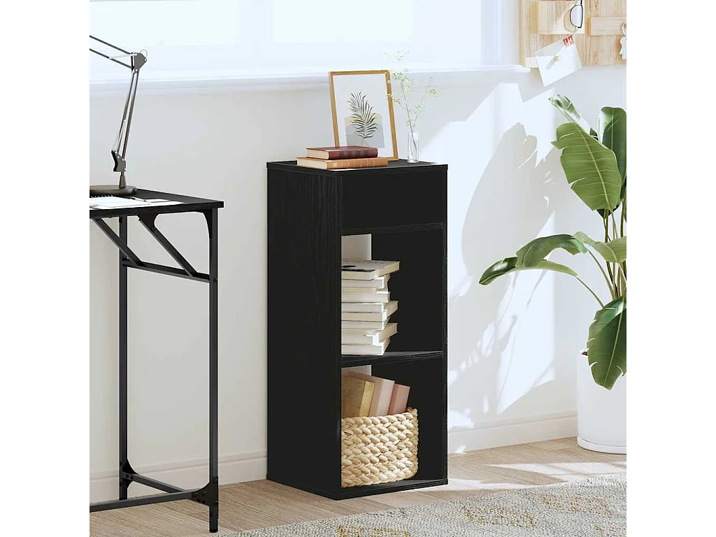 Libreria nera 34x31x80 cm in legno ingegnerizzato