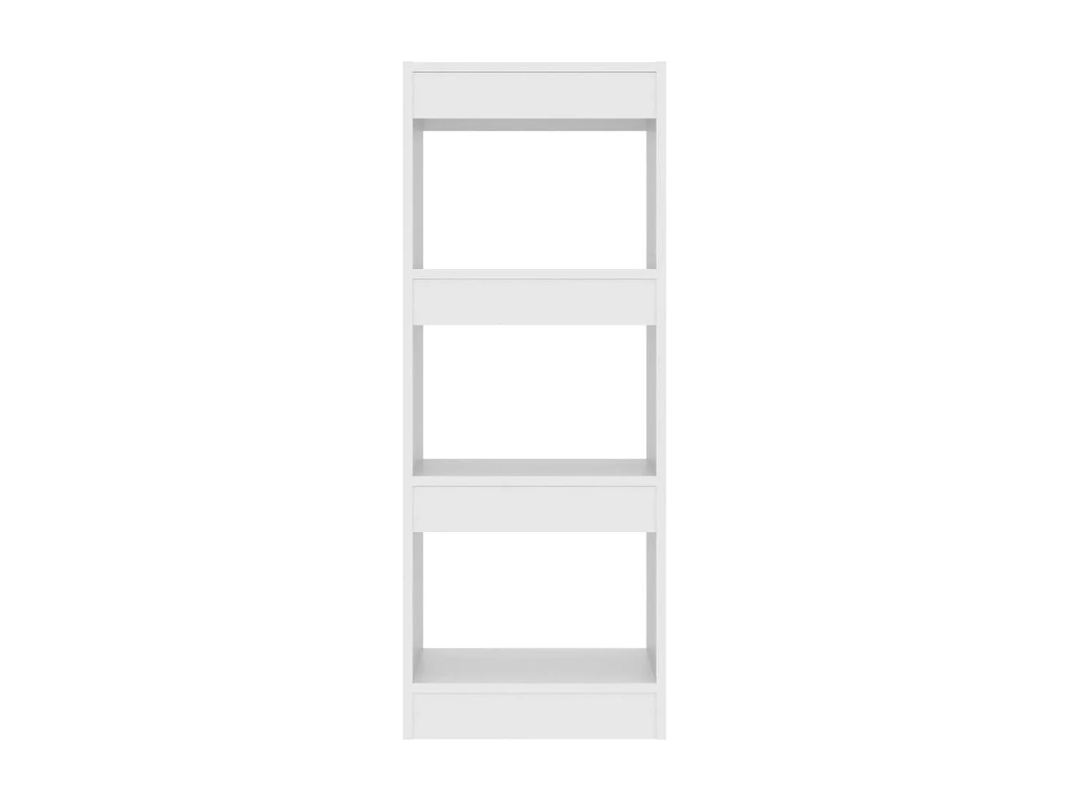 Bibliothèque/séparateur de pièce blanc bois d'ingénierie