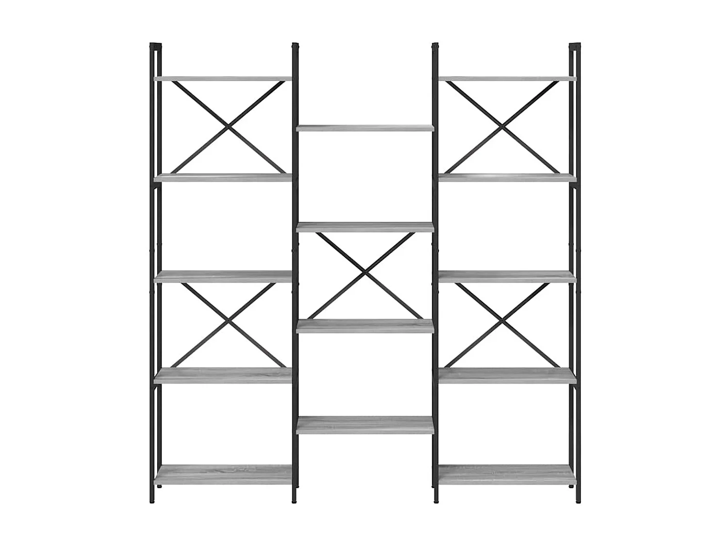 Étagère Sonoma gris 156 x 25 x 167.5 cm Bois d'ingénierie