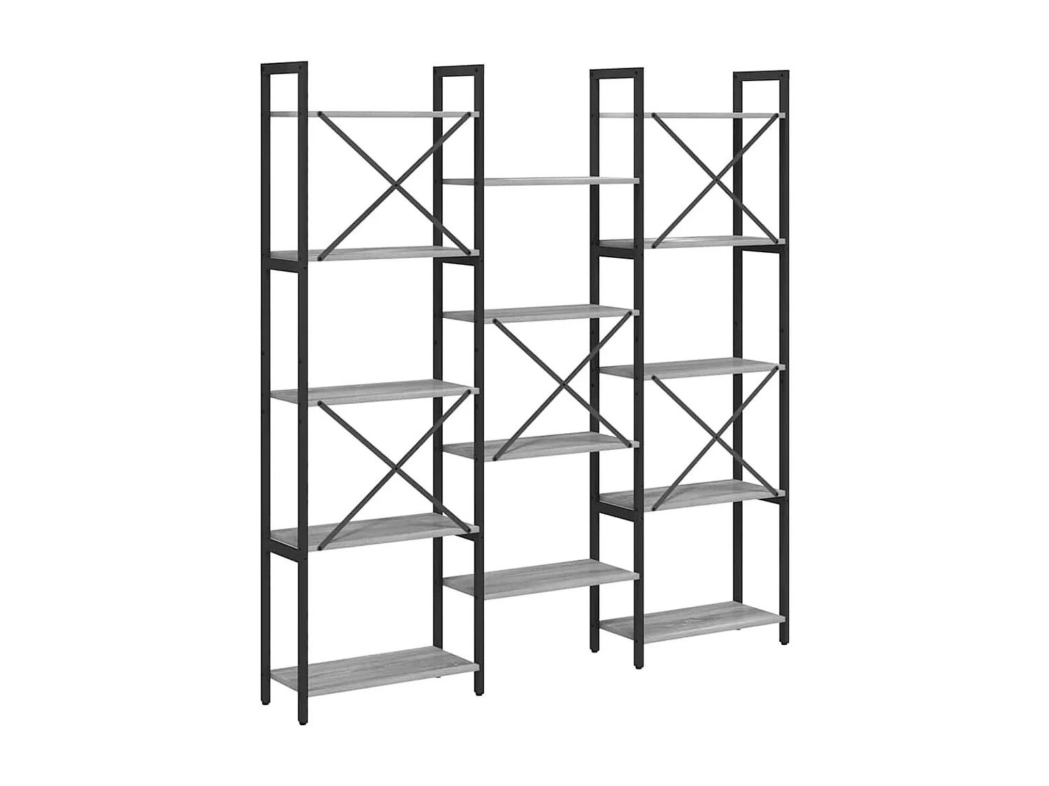 Étagère Sonoma gris 156 x 25 x 167.5 cm Bois d'ingénierie