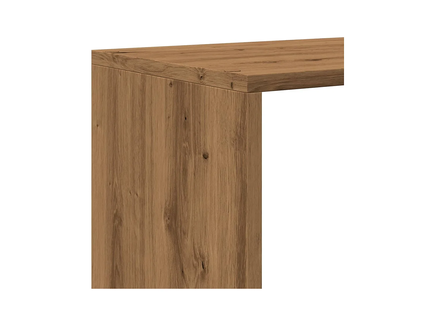 Étagère séparatrice de pièce à 4 niveaux chêne artisanal