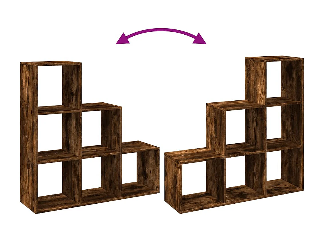 3-laags kamerverdelerplank gerookt eiken 99x29x99 cm