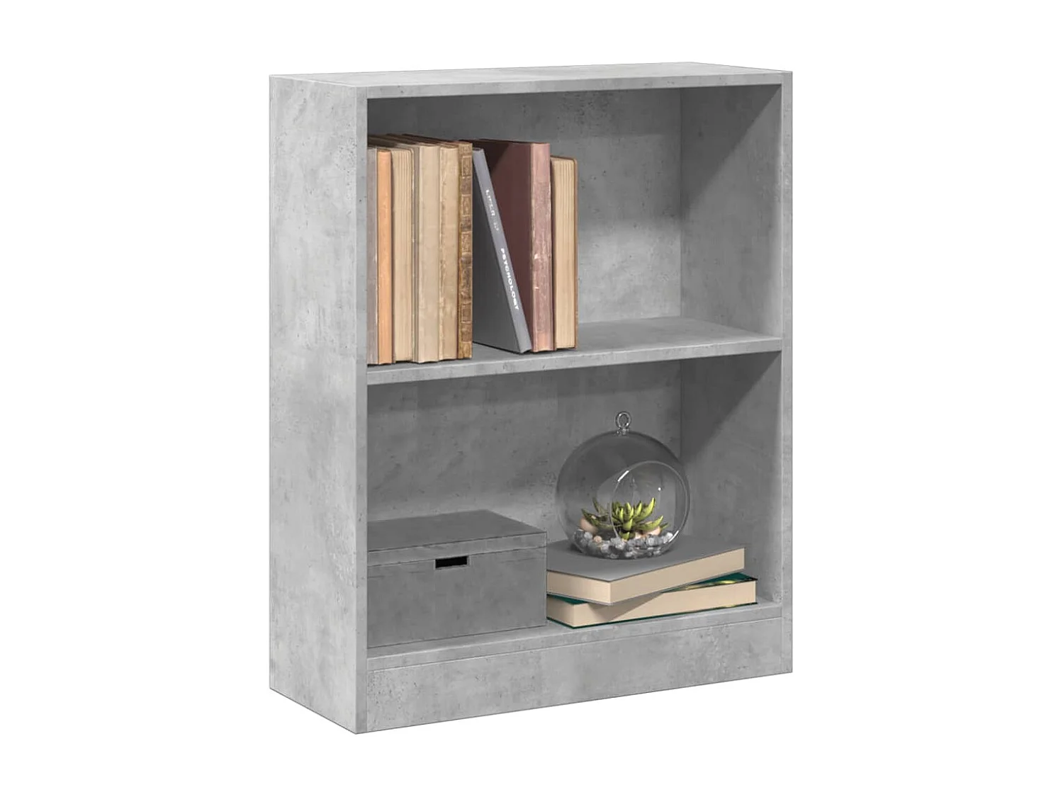 Bibliothèque Gris béton 60x24x76 cm Bois d'ingénierie
