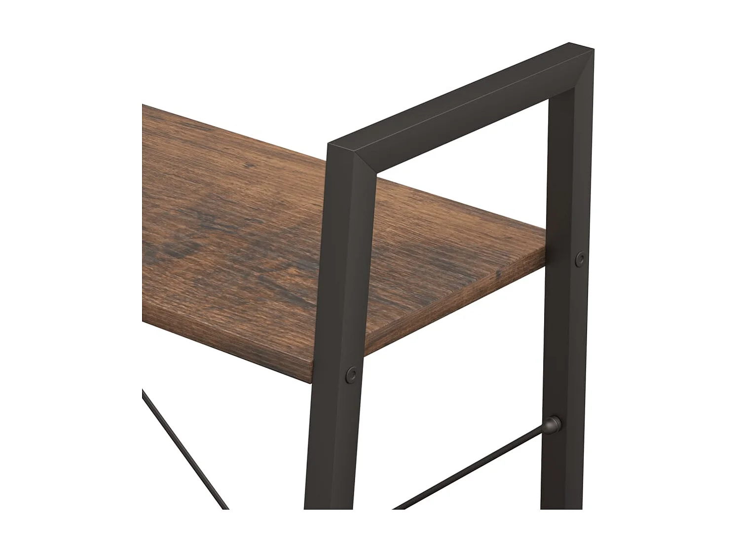 3-laags stellingkast Donkerbruin en zwart 56x35x108 cm