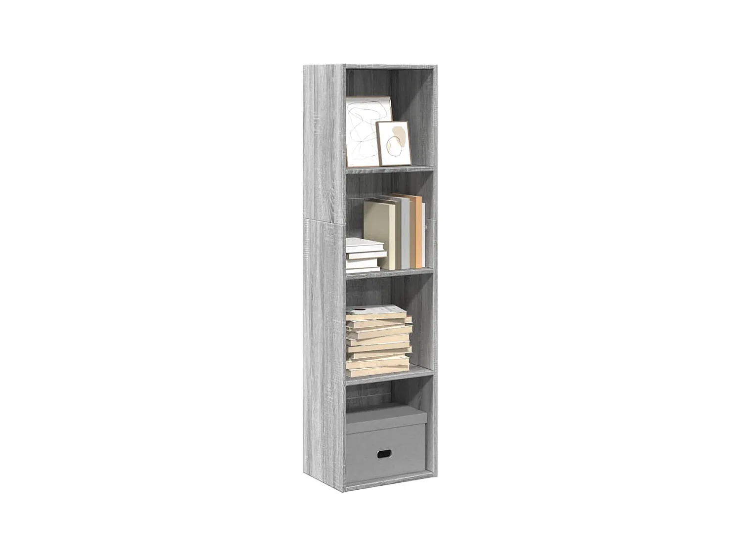 Sonoma graues Bücherregal 40x30x152 cm Holzwerkstoff