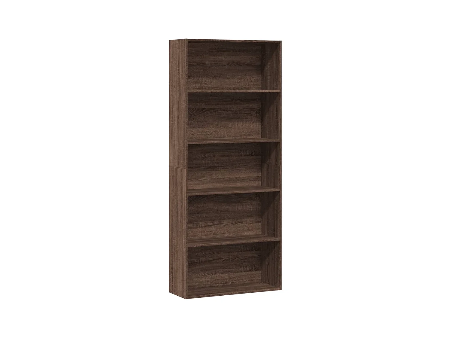 Bücherregal aus brauner Eiche, 80 x 30 x 189 cm, Holzwerkstoff