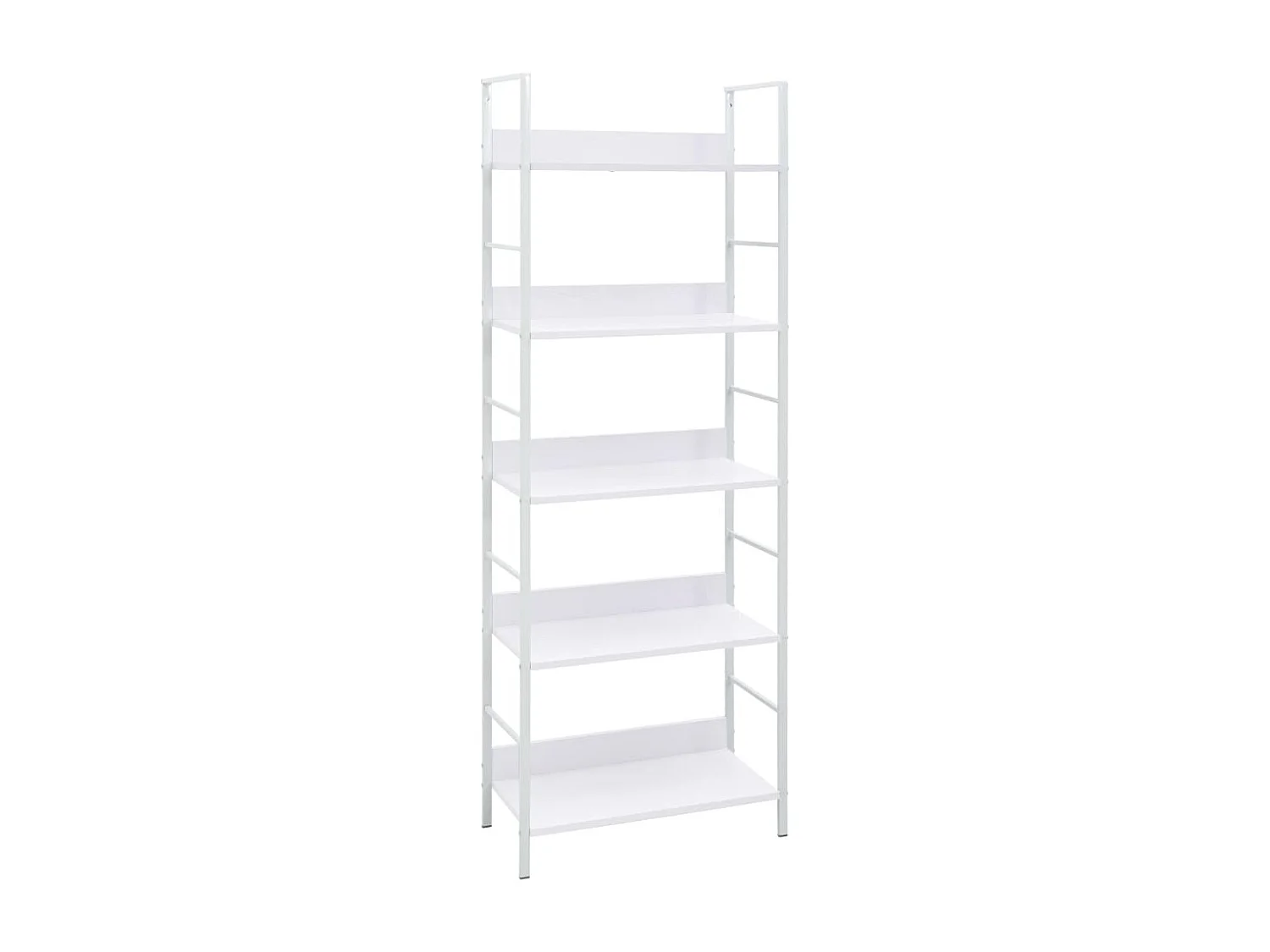 Libreria a 5 ripiani nera 60x27,6x158,5cm in legno ingegnerizzato