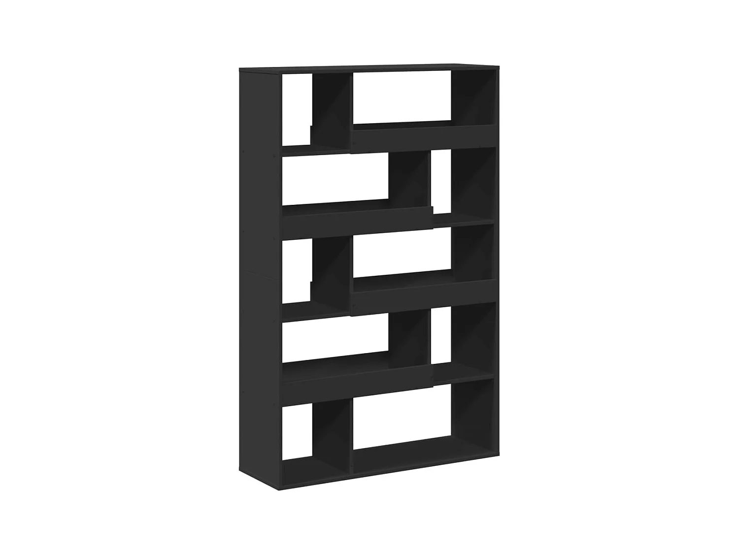 Parete divisoria nera 100x33x156,5 cm in legno ingegnerizzato