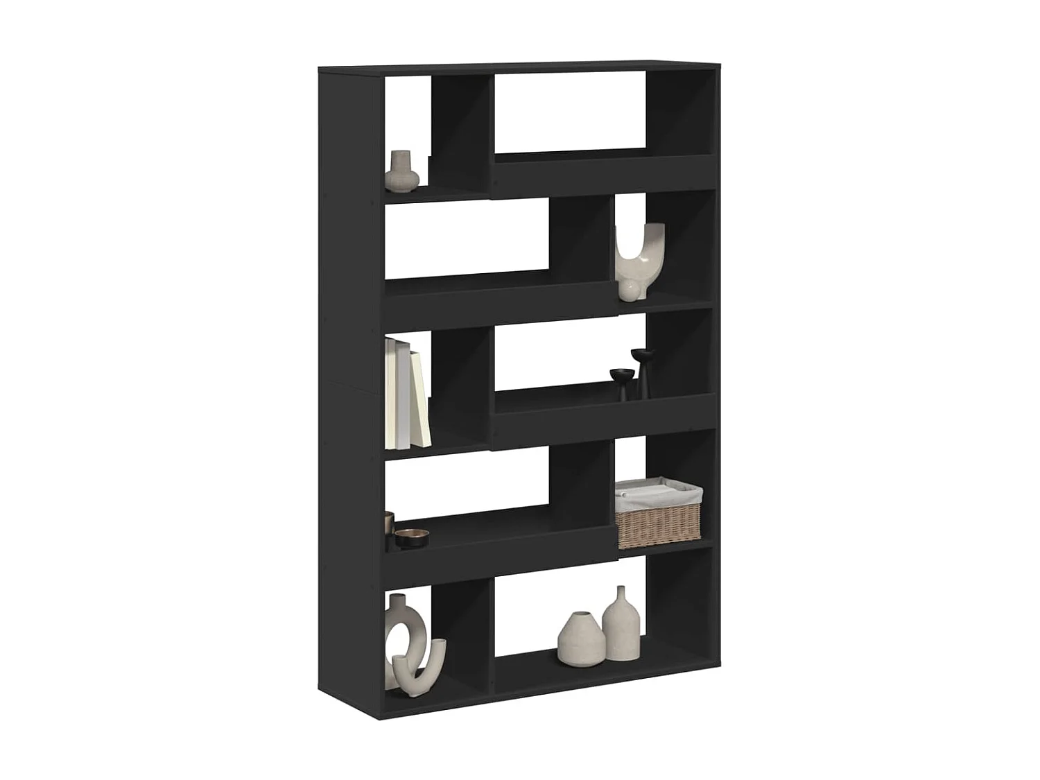 Tabique divisorio negro 100x33x156,5 cm madera contrachapada