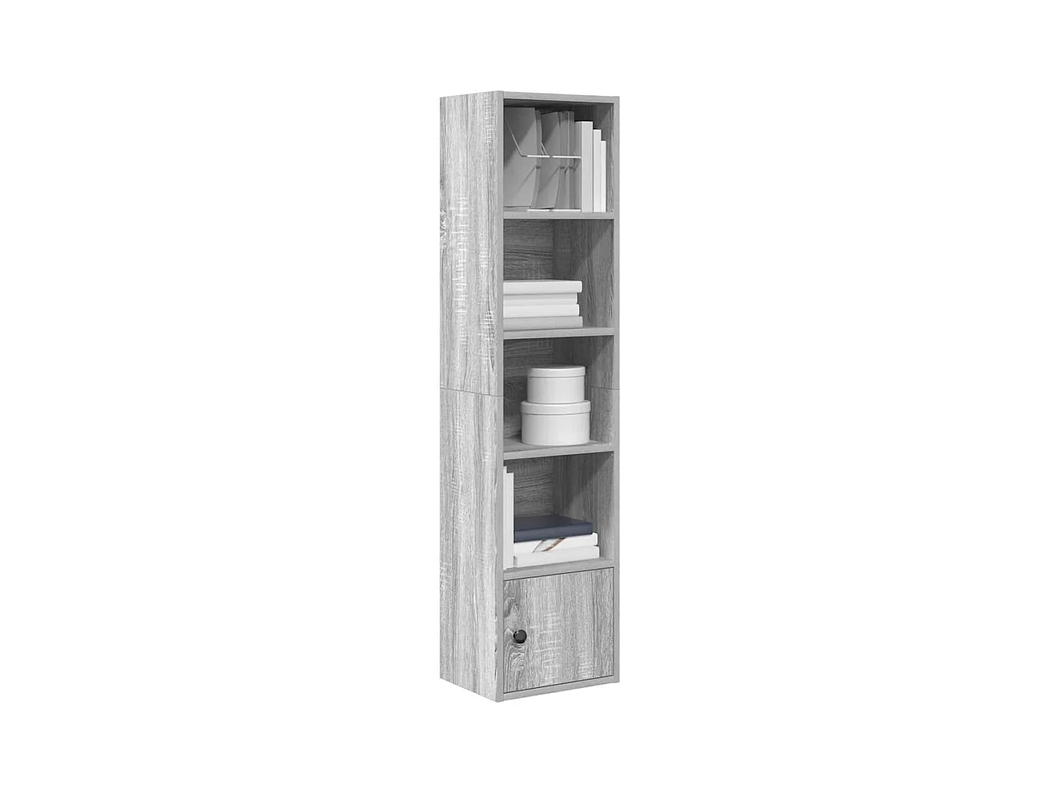 Libreria grigia Sonoma 31x24x127 cm in legno ingegnerizzato